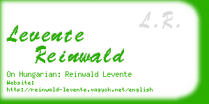 levente reinwald business card